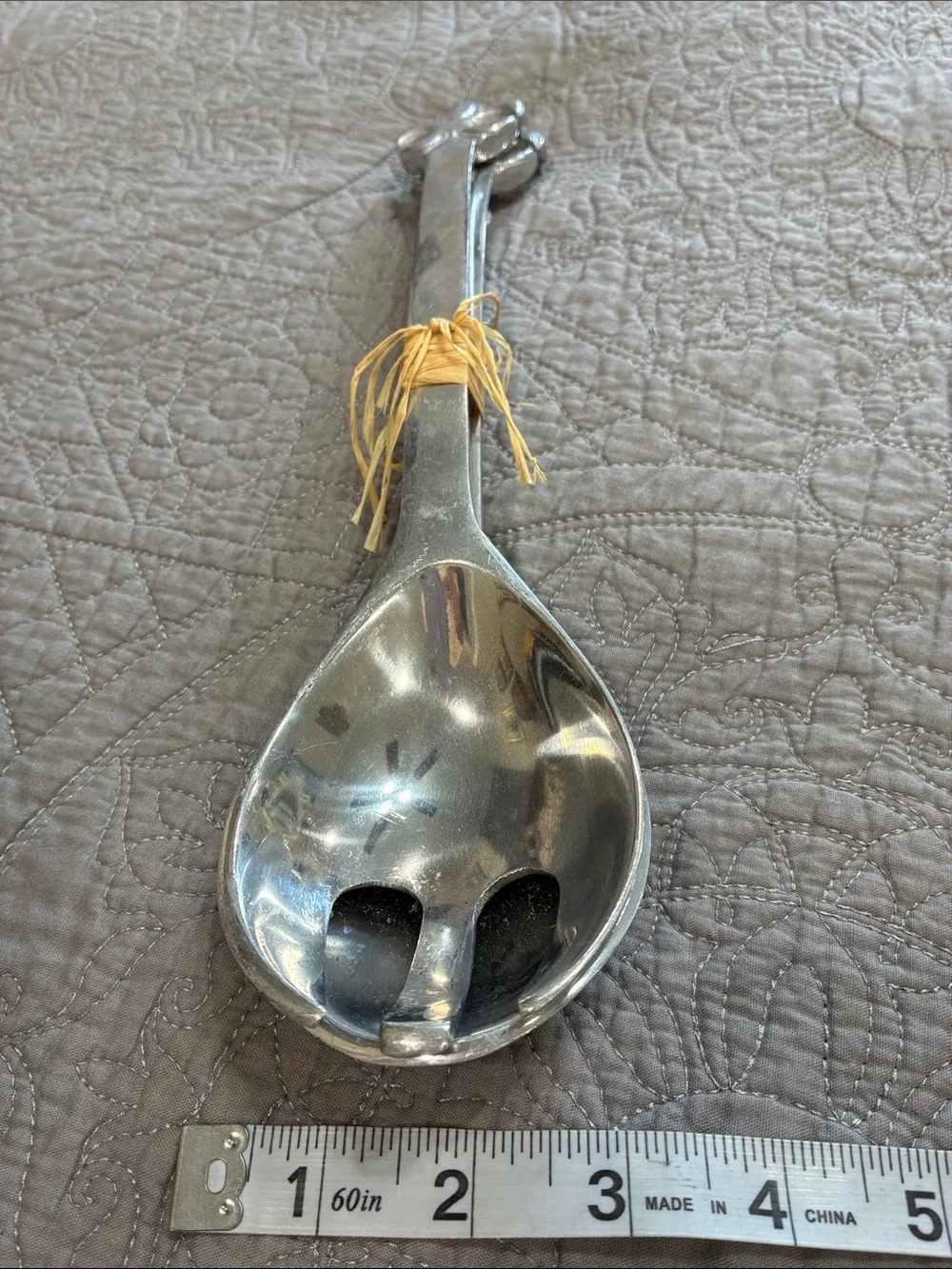 New! Pewter Salad Serving utensils Set